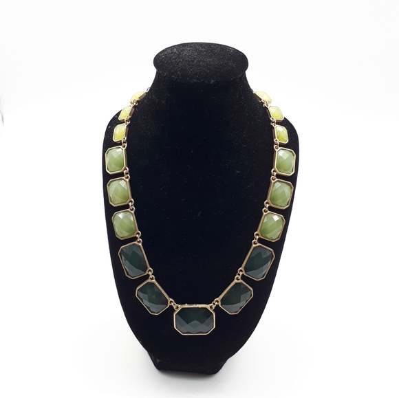 Ombre rectangle gem necklace - Picture 1 of 2